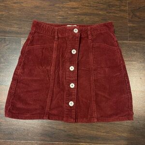 Cotton On Burgundy Corduroy Skirt
